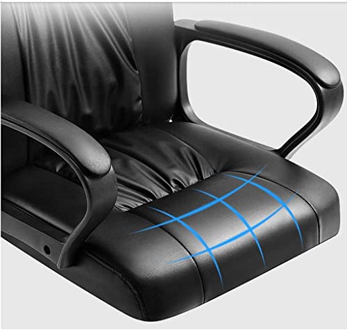 Office Desk Chairs Office Chair Pu Faux Leather Desk Chair Ergonomic Computer Chair with Armrests Comfortable Managerial Chairs Executive Chairs Lumbar Support