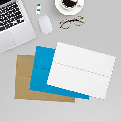 LUXPaper A7 Classic Linen Invitation Envelopes | 5 1/4" x 7 1/4" | Solar White | 70lb. Text | 500 Qty