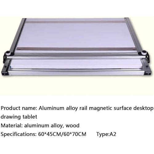 Vdniduir Architecture Drafting Board, Tabletop Drawing Board, with Ruler & Parallel Bar, Drafting Tools,for Students and Professionals (60 * 45cm)
