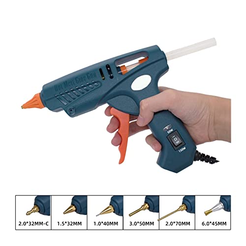 LIBODD Hot Glue Gun Professional Household Hot Silicone Gun Temperature Adjustable Glue Gun Set Leak-Proof Glue Pure Copper Nozzle Design for DIY Arts, Crafts and Quick Repairs(Package-3)