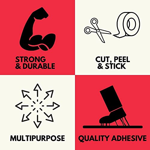 SHIELD TAPE Red Duct Tape, 2 Inch x 60 Yards, 9 Mil Thick, PE Film, 24 Pack for Repairing Patching and Sealing
