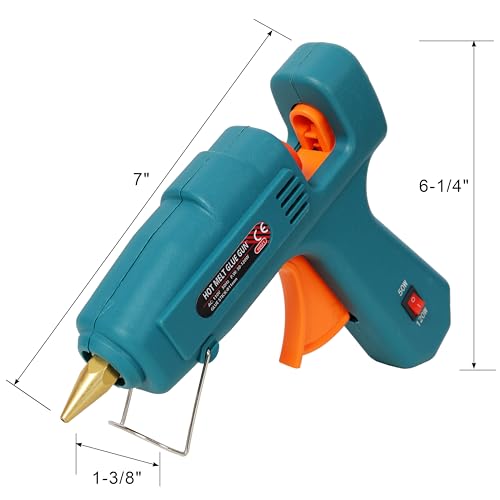 KEIKI Two Temperature Hot Glue Gun, Professional Glue Gun, DIY Craft Repair Thermo Tool with 30Pcs Highly Viscous Glue Sticks, with Black Storage Bag