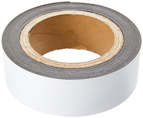 Durable 170902 Magnetic Identification Tape, 5m x 40mm, can be Cut to Any Size, White