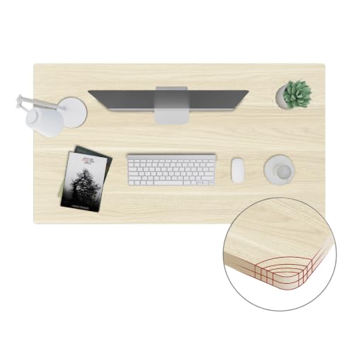 SANODESK 60"x24"x1" One-Piece Tabletop for Home Office, White Wood Grain
