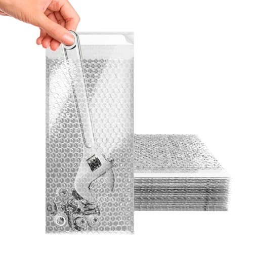 ABC PACK & SUPPLY Bubble Wrap Pouches, 8 x 11.5 Inch Clear Self Seal Packing Bags, Polyethylene Cushioning Sleeves for Shipping, Moving, Storage, Pack of 150