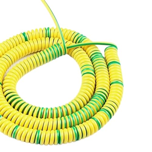 1 Core Coiled Curly Mains Flex Cable Extendable Power Cord AWG 8-18