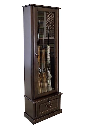 American Furniture Classics Model 650 8 Gun Cabinet with Locking Glass Door