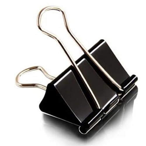 36Pcs Black Metal Binder Clips 15‑51mm