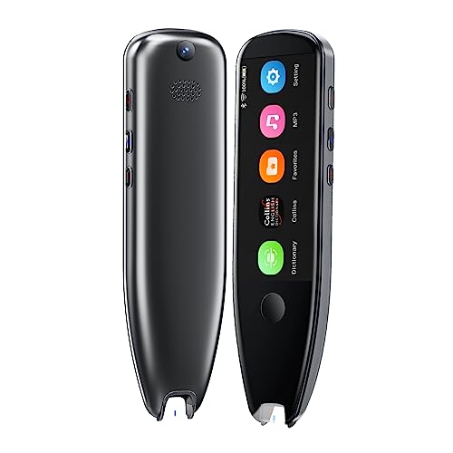 Scan Reading Pen, Text to Speech Device for Dyslexia OCR Digital Highlighter Reader Pen 112 Languages Translator Device Portable Offline Online Pen Scanner for Learning Meetings Travel