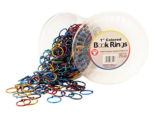 Hygloss Products, Inc 63150 Hygloss Products Book Rings, 1 inch, Assorted Colors