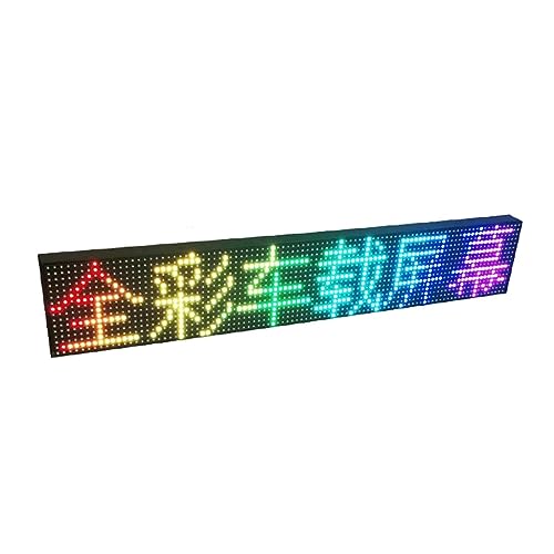 MekUk LED Sign Board Scrolling Message P10 Full Color LED Car Display Board, Commercial LED Display Board for Store, Car, Business, Promotion (Color : Multi-Colored, Size : 97 * 17 * 4cm)