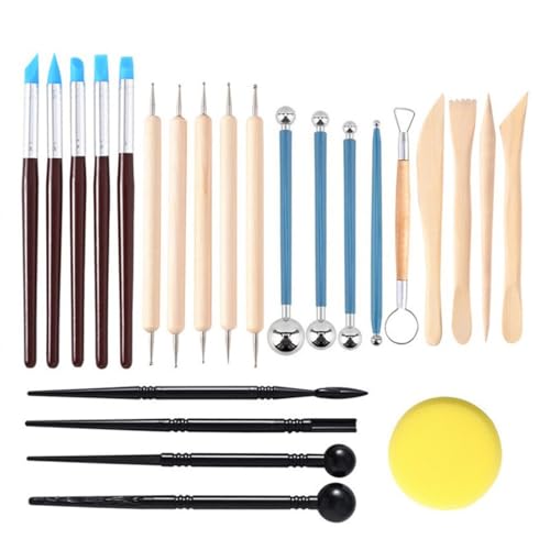 QVEZPRYX Clay Tool Set Polymer Hand Action Pellet Stick Carving DIY Tools