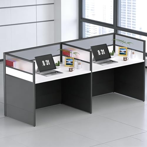 UZZUR Quiet and Private Cubicle desks(A-2P Side-by-Side, Without Cabinet)