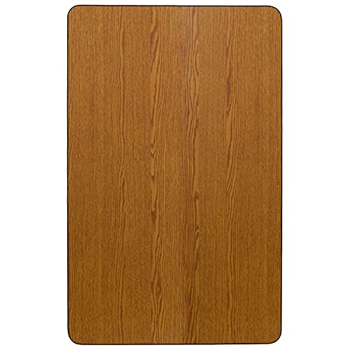 EMMA + OLIVER Oak Kids 48x24 Adjustable Height Activity Table