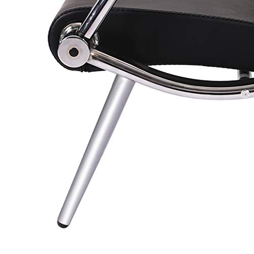 Peach Tree Black Leather Executive Side Reception Chair Office Waiting Room Guest Reception, Salon Barber Office Waiting Chair Bank Hall Airport Reception Waiting Chair 3 Seat Bench