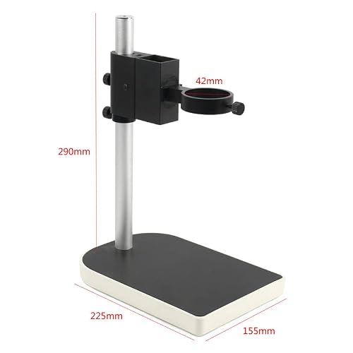 Microscope Accessories Kit 40mm Large Adjsutable Stereo Digital Industry Lab Microscope Lens Table Stand Dual Ring Holder+100X Zoom C-Mount Lens Microscope Slides
