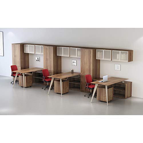 Lorell Revelance Walnut Laminate Mobile Pedestal