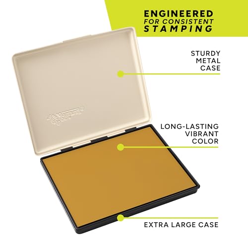 Infusion 8" x 12" Extra Large Industrial Stamp Ink Pad, Your Go to Large Stamp Ink Pad for Bright Color, Even Coverage and Durability, Zinc Stamp Pad