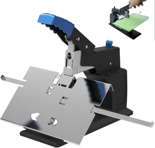 Brochure Stapler Folding A3A4 Heavy Duty Desk Flat Saddle Stapler with 60 Sheet Capacity, Adjustable Stapling Depth, Book Binding for Office, Home, Printing Houses