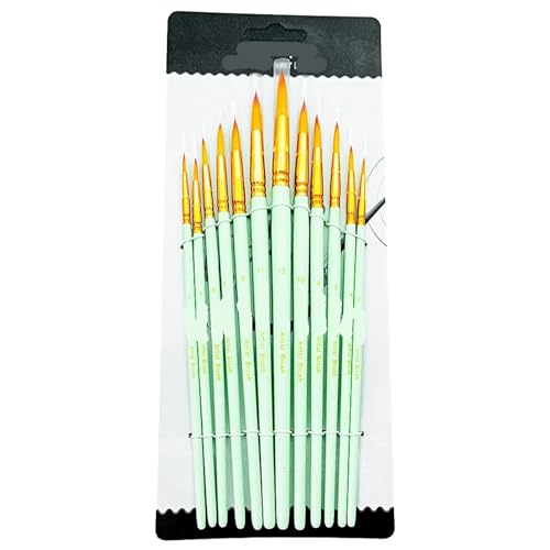 3 Set Professional Round Tip Paintbrushes for Watercolor Acrylics Oil
