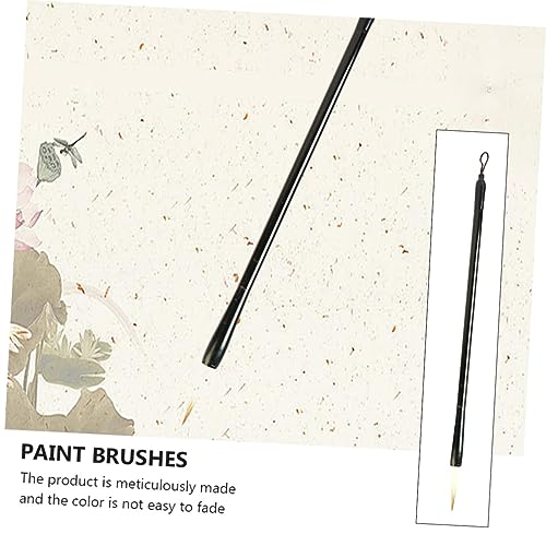 Chinese caligraphy brush, 3 Pcs Writing Brush Practical Brush Pen Ink Brush Wooden Brush Pen Calligraphy Brush Pen Chinese Calligraphy Brush Student Writing Stationary Calligraphy Pen Metal Rod(As Sho