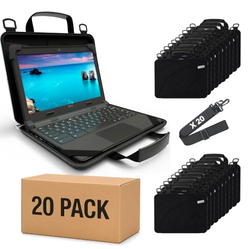UZBL 11-11.6 Inch Always-on Chromebook Protective Hard Shell Case Cover with Shoulder Strap, Fits MacBook Neo 13 inch