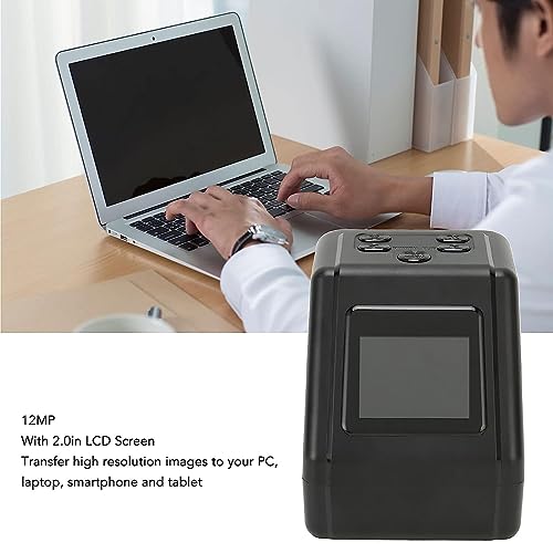 CHANGLKJ Film Scanner, Digital Film Converter, Slide & Film Viewer, 2'' LCD Screen, Adjustable Brightness, Converts 135, 110, 126 & Super 8 Films, Slides, Negatives to Digital JPG Photos