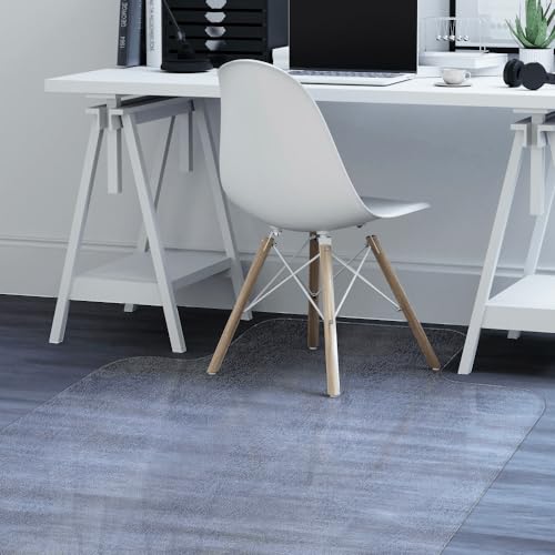 Exactmade - Clear Chair Mat for Hard Floors, USA Made, Smooth, 47 x 72 Inch, with Lip, 2mm Thick Ultra Clear Vinyl, Office Chair Pad for Hard Floor, Plastic Floor Protector for Office Chair