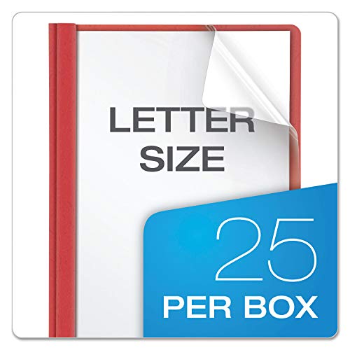 Oxford 55813 Clear Front Report Covers,LTR, 1/2-Inch Cap, 25/BX, Assorted