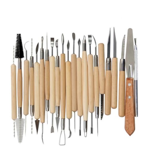 KHMCRSDO 51 Set Clay Tools Indentation Silicone Pen Carving Modeling Multi-Functional Combination