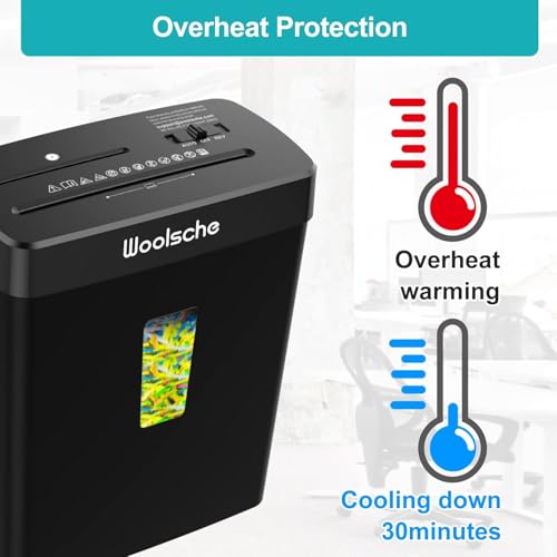 Paper Shredder for Home Office - 10-Sheet Cross Cut Paper with 3.43-Gallon Bin - Shreds CD and Credit Card - Durable, Fast, and Jam Proof - P-4 Security Level