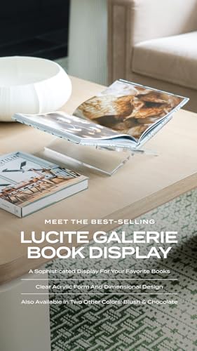 Alice Lane Lucite Galerie Book Stand Acrylic Display Holder Blush