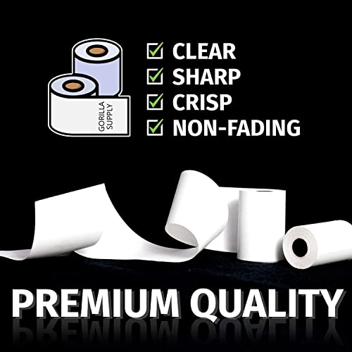 (32) GORILLA SUPPLY Thermal Paper Receipt Roll Clover Station Solo Duo TM-T88 T20 T90 Bixolon SRP-350 370, POS/Cash Register Paper, BPA Free, 3.125 x 230 ft, 32 Rolls