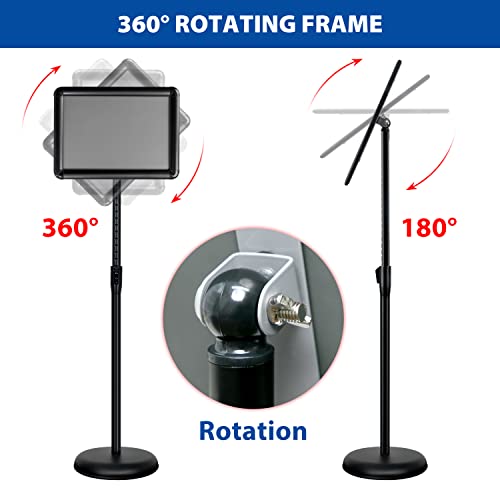 VAIIGO 4Pack 8.5x11 Sign Stand - Adjustable Floor Standing Sign Holder