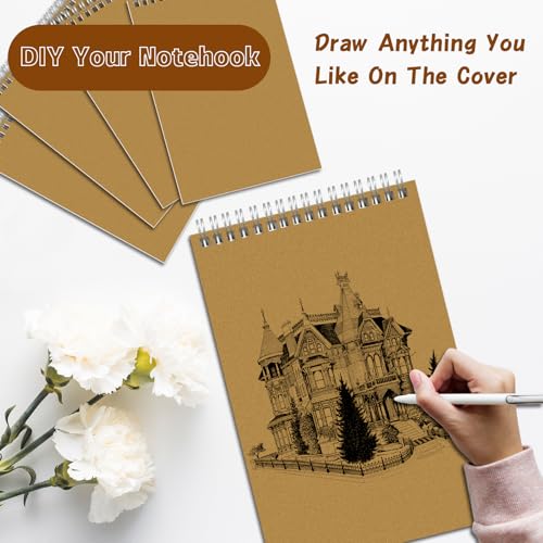 OSIMIG 24 Pack A5 Spiral Notebooks Bulk, 8x5.5 Lined Journaling Notebooks