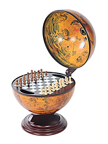 13" X 15" X 19" Red Globe with Chess Holder