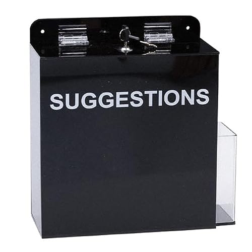 Brady Acrylic Suggestion Box, Black