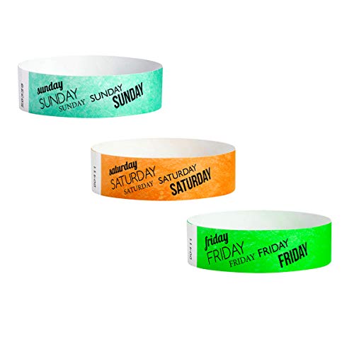 1,500 WristCo Tyvek Wristbands Weekend Variety Pack