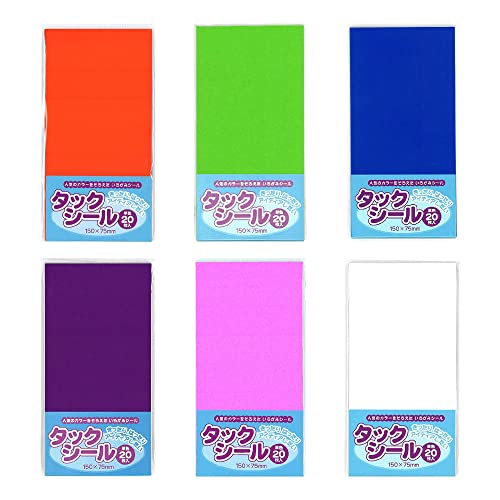 Ehime Shikou TSI75-6C Seal, 5.9 x 3.0 inches (15 x 7.5 cm), Set of 6 Colors