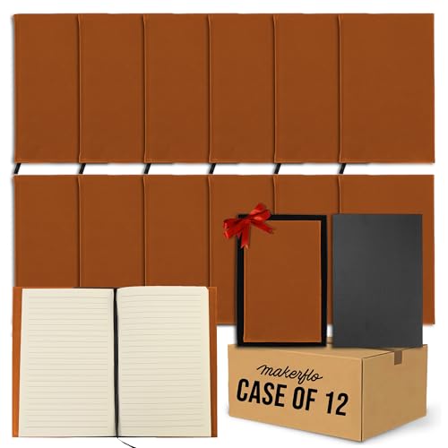 makerflo Laserette® Refillable Leatherette Journal Blanks, Rawhide, 12 Case