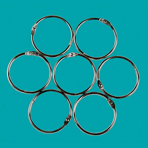 Hygloss Products Book Rings – 1-1/2 Inch Silver Steel Metal Binder Rings, 250 Pack in Counter Display Bucket
