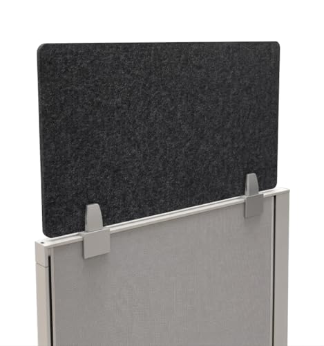 OBEX PET Cubicle Mounted Privacy Panel, Cubicle Privacy Separator for Home and Office Partition & Divider, 18" x 72", Shadow
