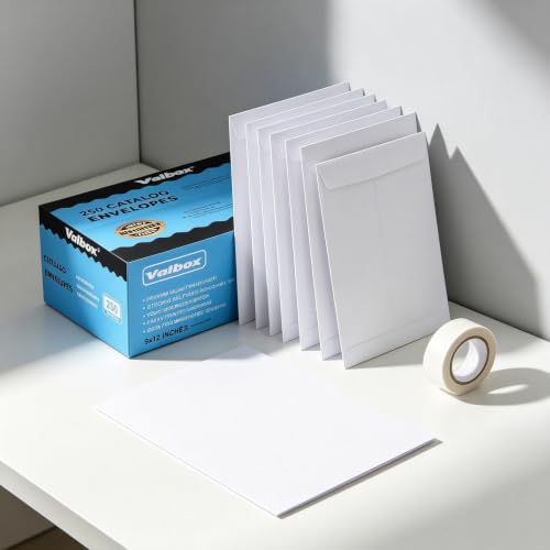 9X12 Self Seal Catalog Envelopes 250 Packs White Envelopes with Peel