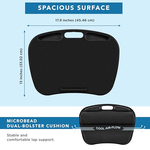 LAPGEAR MyDesk Lap Desk – Black, 12-Pack, Fits 15.6” Laptops