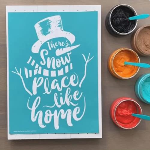 JAJADO 12 Jars Chalk Paste Paint for Stencils, Fabric Silk Screen Stencil Panit, Mesh Transfers Reusable Self Adhesive Stencil Paste Painting on Wood, T-Shirt, Chalkboard, Crafts Paste DIY Home Decor