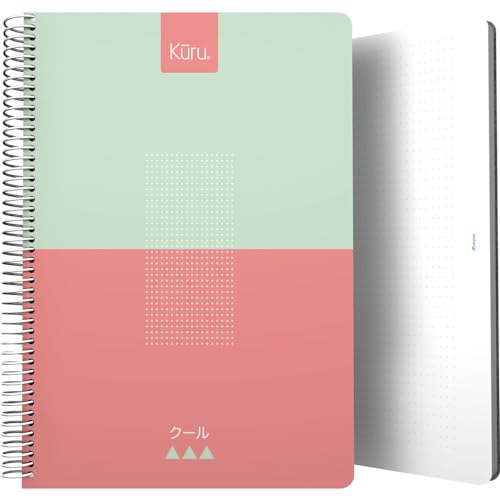 Grafoplás | Dotted Notebook | Folio Size | Pink | Flexible Plastic Cover | Kuru | 80 Sheets Paper 90 g | Dots