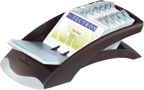 Durable, Visifix Desk Business Card Files, Black