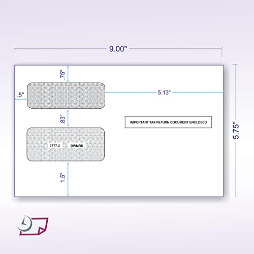 NextDayLabels - Self Seal Envelopes for 1099 Tax Forms (Pack od 100)