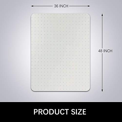 Kuyal Office Chair Mat for Carpets, Transparent Thick and Sturdy Floor Mats