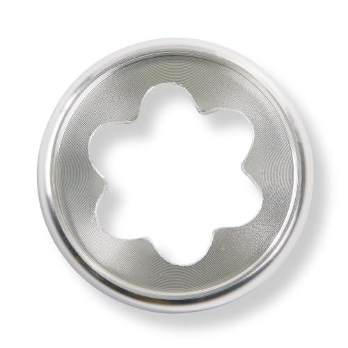 Levenger Silver Petals Aluminum Circa Discs, Set of 11 Metal Discs for Discbound Notebooks & Planners, Durable Binding System Accessories for Circa Refills and Covers